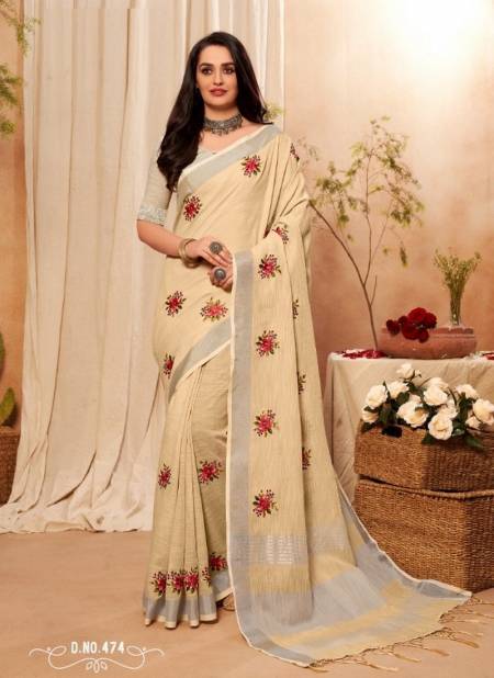 Pista Colour STYLEWELL KAVYA VOL 3 Designer Festive Wear Cotton Zari Pallu With Embroidery Saree Collection 474